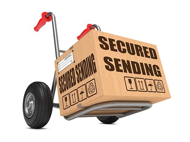 istock Secured Sending - Cardboard Box on Hand Truck. 474454787
