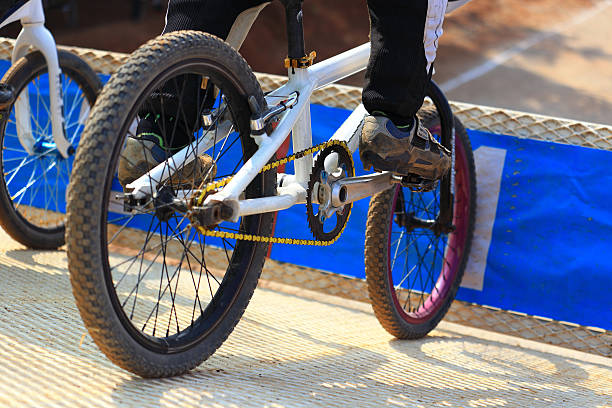 Iniciar BMX raza - foto de stock