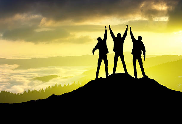 istock Silhouette of a team 474455039