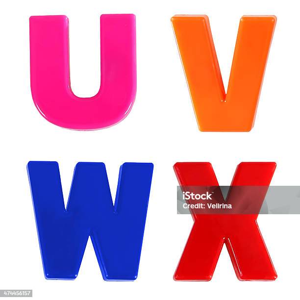 Aalphabet Written In Multicolored Plastic Kids Letters Stock Photo - Download Image Now