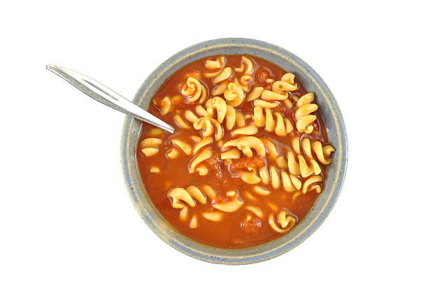 istock Tomato soup with pasta in bowl 474457889