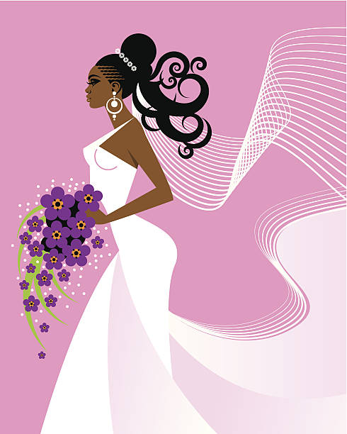 ilustrações, clipart, desenhos animados e ícones de noiva c - bride women wedding flower