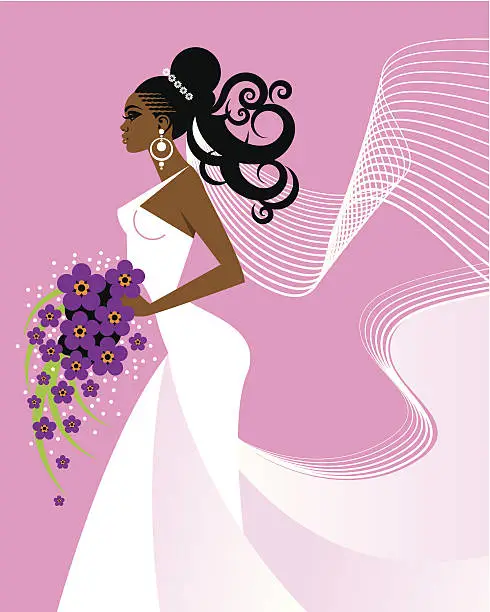 Vector illustration of Bride C