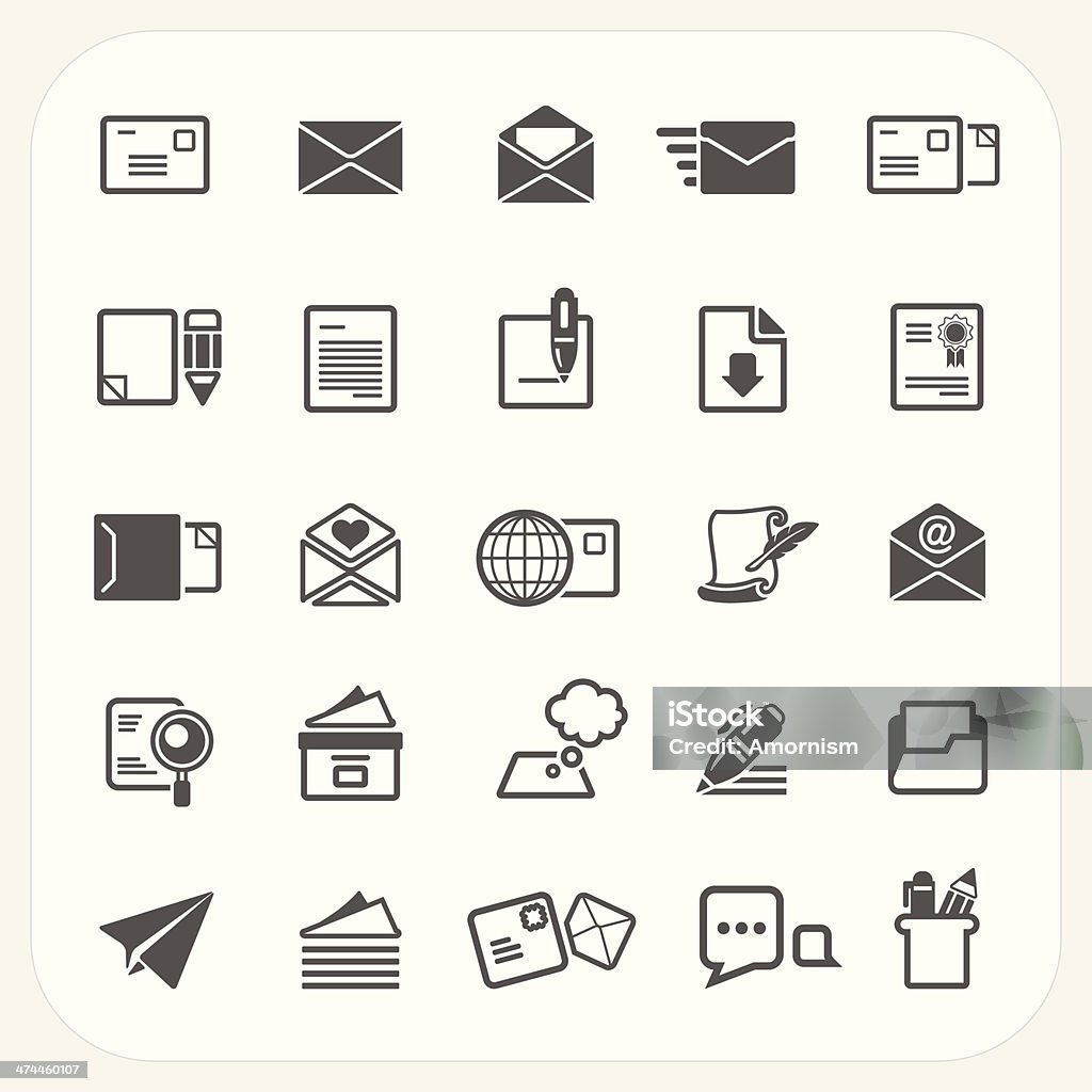 Mail icons set Mail icons set, EPS10, Don't use transparency. Arrow Symbol stock vector