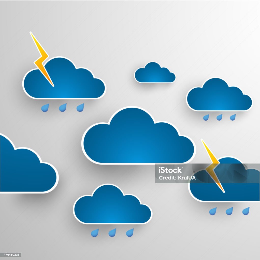 Cloud tema vettoriale sullo sfondo.  Bad weather.Eps 10 - arte vettoriale royalty-free di Arte