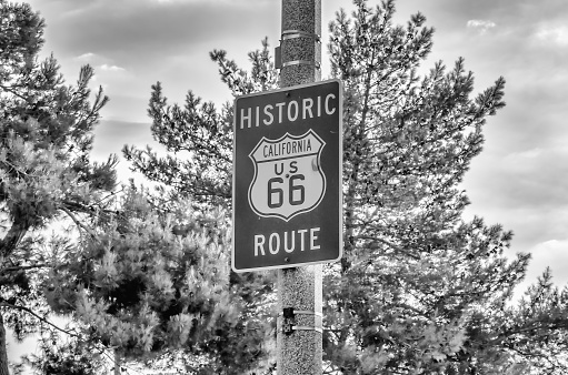 Historic Route 66 Sign in California, USA