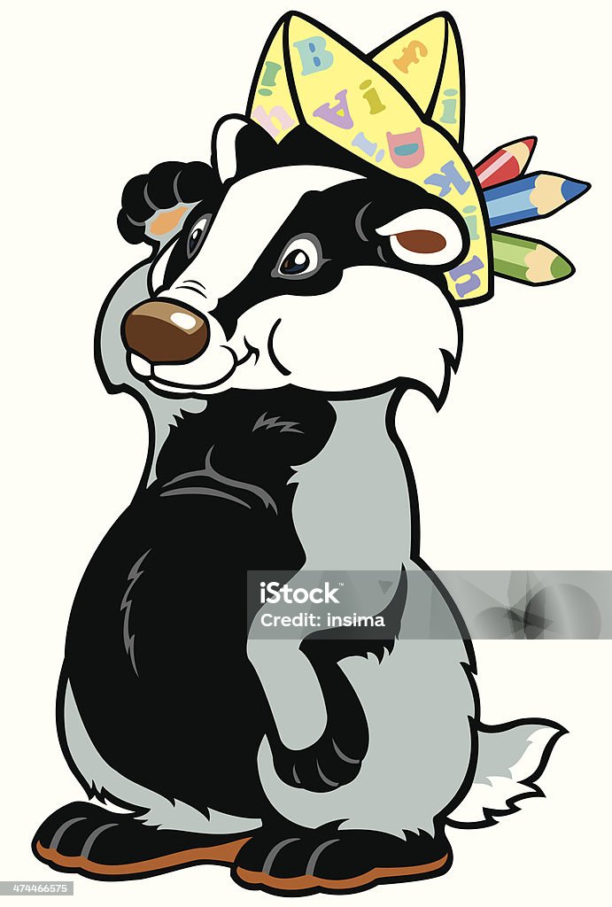 Kreskówka, badger Artysta - Grafika wektorowa royalty-free (Artysta)