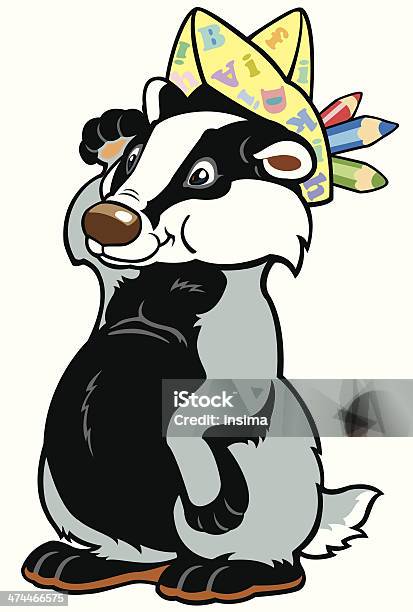 Vetores de Badger Dos Artistas e mais imagens de Animal - Animal, Animal selvagem, Arte