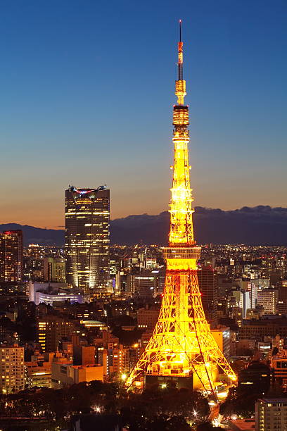 istock city view and  Tokyo tower at twilight 474467255