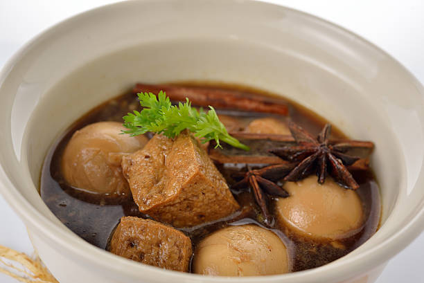 istock hard boiled eggs stew with sweet brown gravy in bowl 474467306