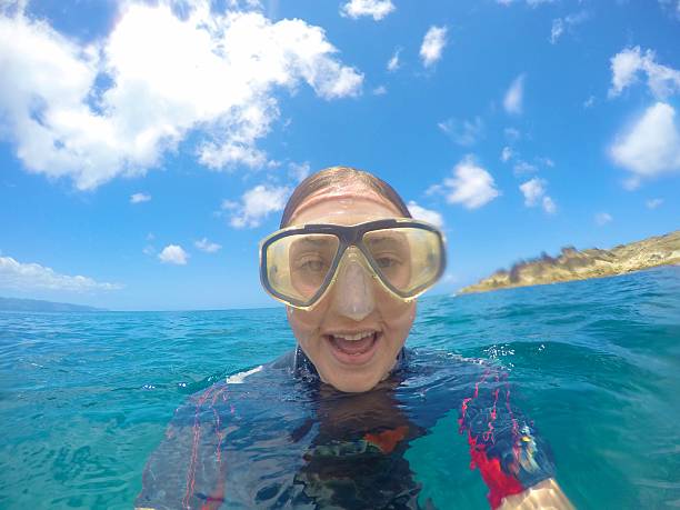 istock Girl in a Snorkel Mask 474467762