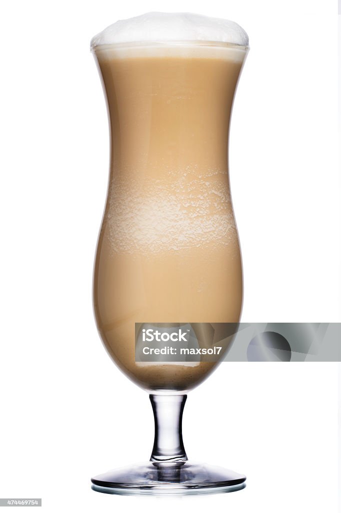 Coffee cocktail Glass of coffee cocktail with ice cream 2015 Stock Photo