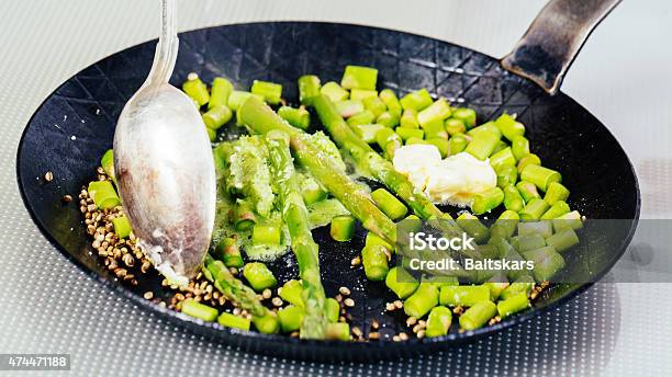 Cooking Asparagus Stock Photo - Download Image Now - 2015, Asparagus, Baking