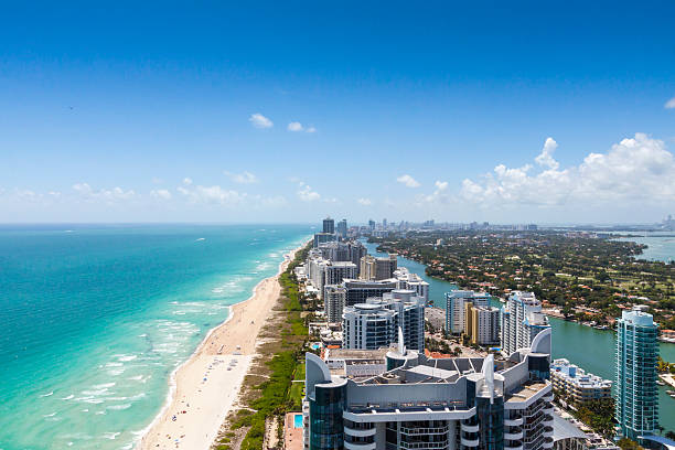 istock Looking down South beach on a beautiful day 474471312