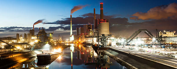 istock Coal Power Plant Illuminated at Night 474471645