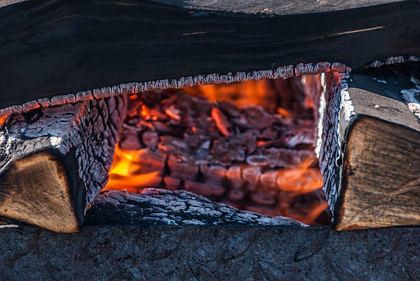 Bruciare il fuoco - foto stock