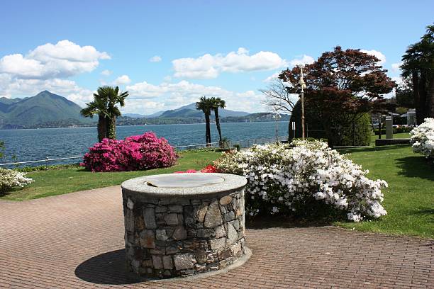 istock Lago Maggiore Stresa Waterfront blooming under blue sky 474477746
