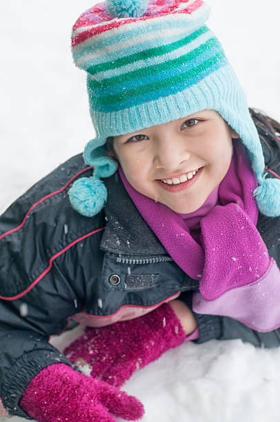 istock Young Girl Playing in the Snow 474478399