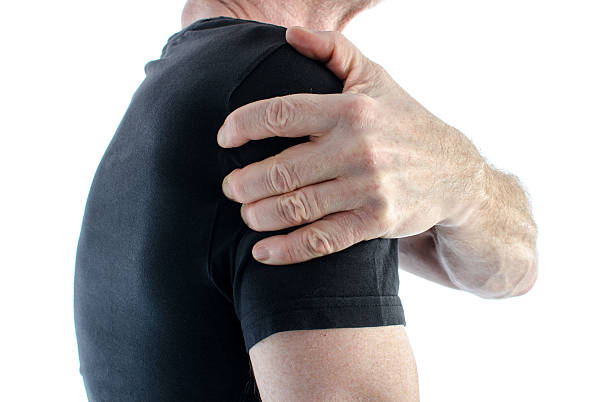 istock Man with painful shoulder 474478500