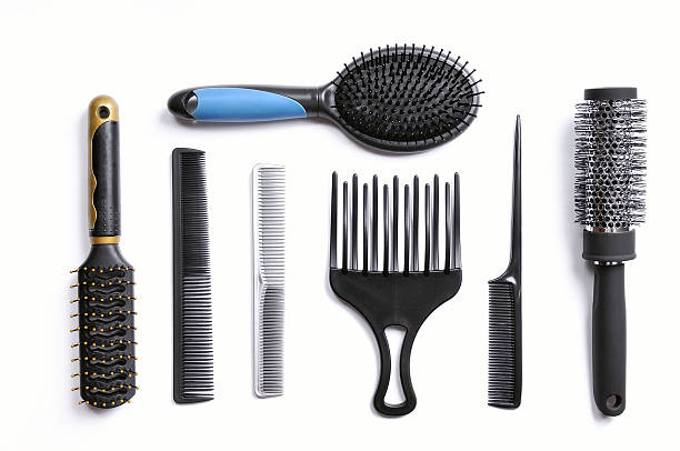 istock hairdresser brushes set isolated 474478752