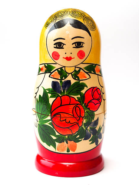 matryoshka doll - russian nesting doll nested russian culture toy fotografías e imágenes de stock