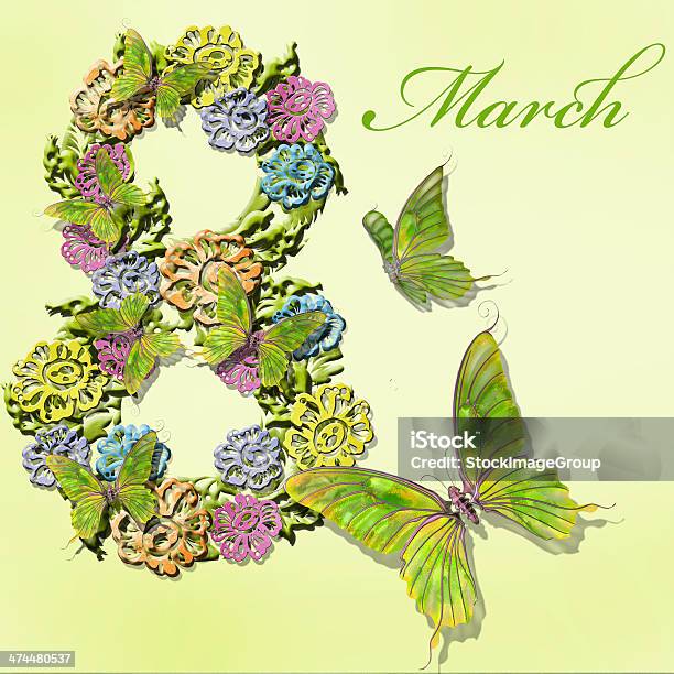 March 8 International Womens Day Stock Photo - Download Image Now - Adult, Art And Craft, Art Product