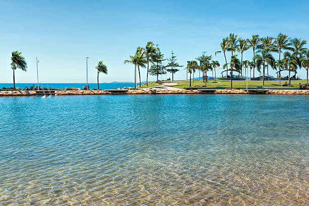 istock Large public pool located in tropical resort 474481036