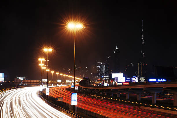 istock Roads At Night In Dubai 474483930