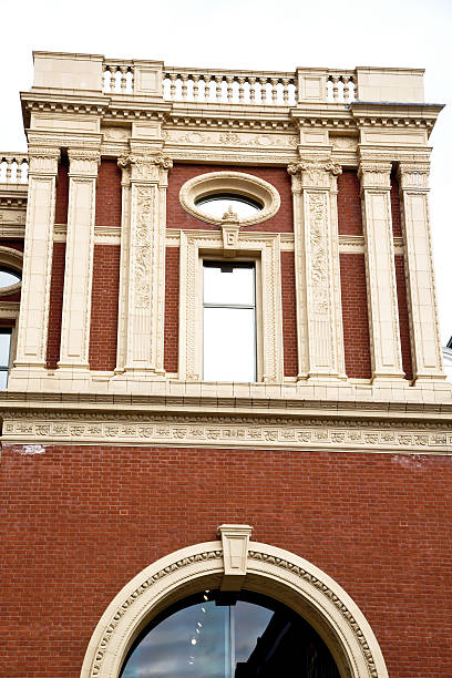 window in europe london old red brick wall