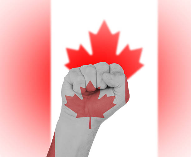 istock Fist wrapped in the flag of Canada 474485457