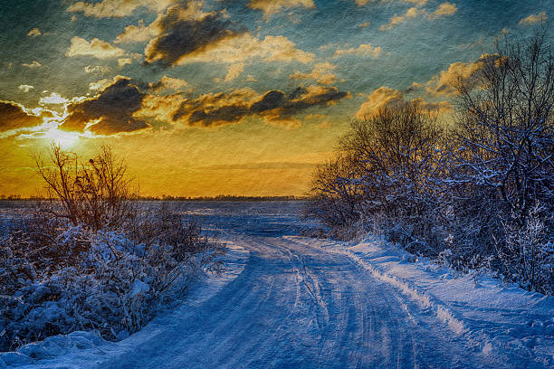 retro stylizovaná fotografie - deep snow fotky - stock snímky, obrázky a fotky