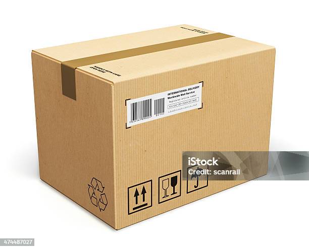 Cardboard Box Stock Photo - Download Image Now - Package, Cut Out, Box - Container