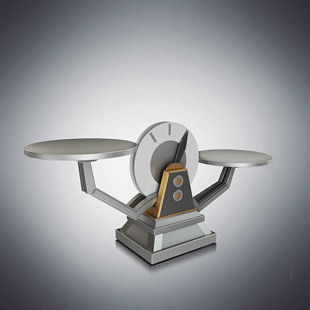 istock Business concept. Scales on grey background. 474487048
