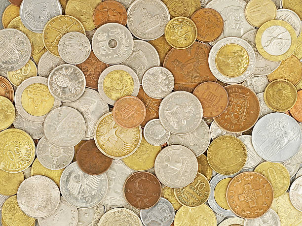 money.background. - french coin coin currency french currency foto e immagini stock