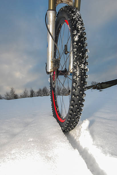 istock Mountain bike winter tire 474492325