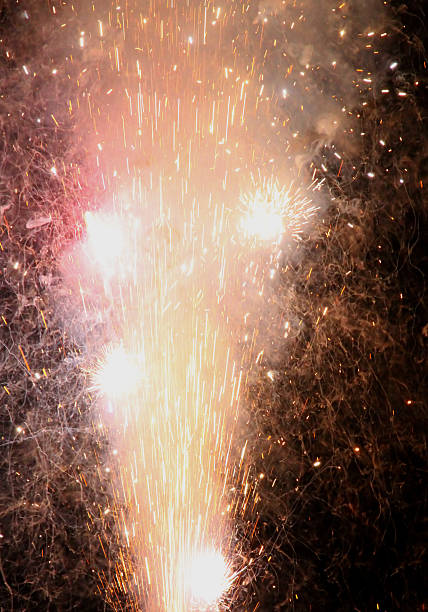 istock fire in the night with sparks, light, blaze 474493921