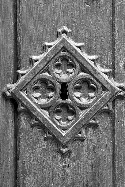 istock Monochromatic view of medieval architecture. 474494873
