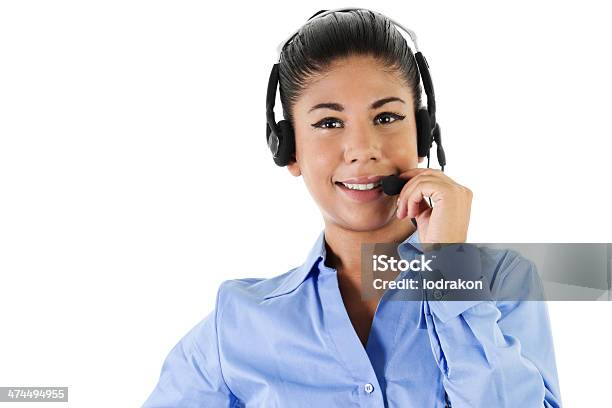 Call Center Operator Stock Photo - Download Image Now - Customer Service Representative, White Background, Adult