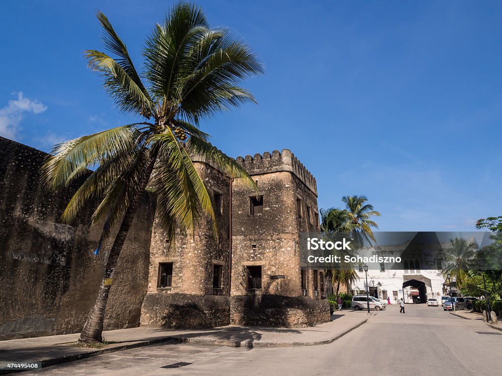 Old Fort (Ngome Kongwe) in Stone Town, Zanzibar Horizontal photo of the Old Fort (Ngome Kongwe) also known as the Arab Fort and the House of Wonders in Stone Town on Zanzibar island, Tanzania, East Africa Zanzibar Stock Photo