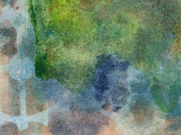 istock Colorful earth tones hand painted on paper 474496002
