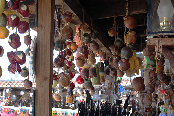 istock Hanging Flower Pots at Market 474497192