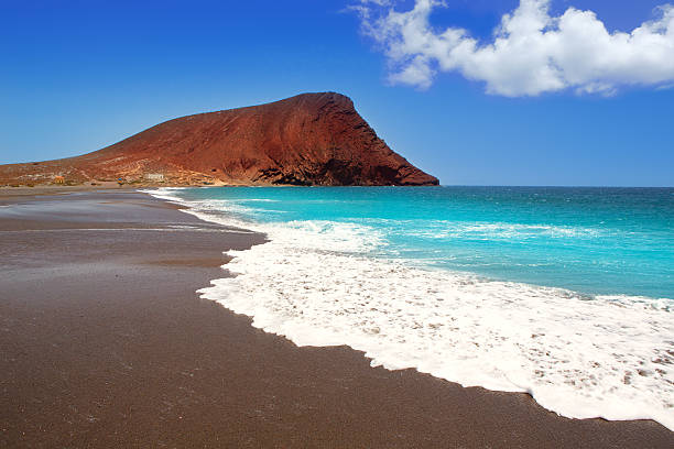 spiaggia playa de la tejita a tenerife - tenerife foto e immagini stock