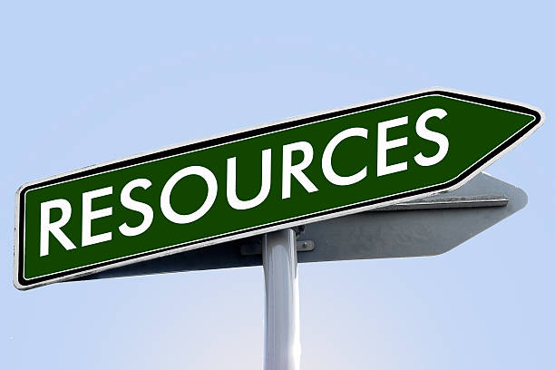 istock Resources word on green road sign 474498860