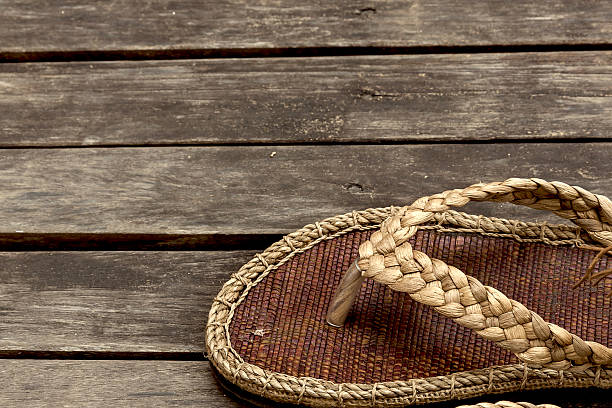 istock Vintage tone style Handmade natural material sandals 474501538