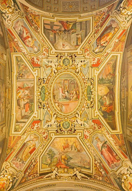 istock Rome -  ceiling of chapel in St. Augustine church 474501868