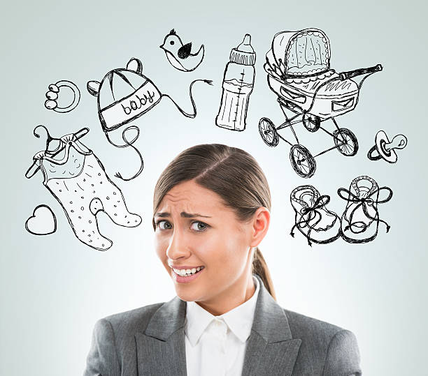 istock Business woman thinking pregnancy plans 474502032