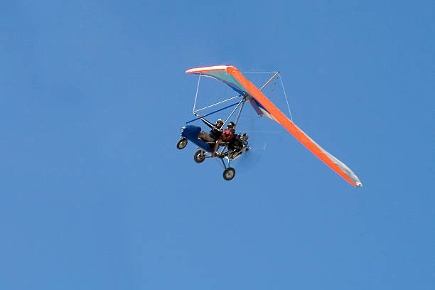 istock Extreme flight on deltaplane in a blue sky 474504139