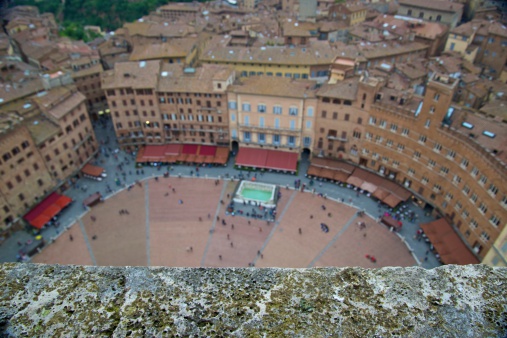 Piazza del Campo from the top of Torre del Mangia - Siena, Italy