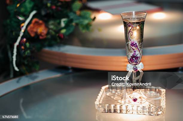 Festive Table Setting With Roses In Dark Colors On A Stock Photo - Download Image Now
