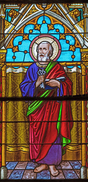 istock Banska Bela - St. Peter the Apostle on windowpane 474512000